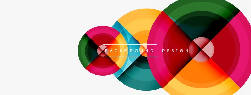 Circle pattern background. Abstract backgrounds bundle for wallpaper, banner Illustrazione stock