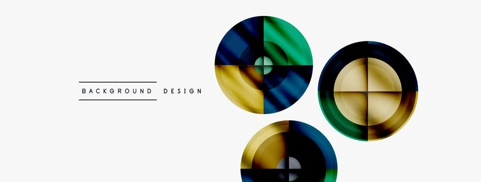 Circle pattern background. Abstract backgrounds bundle for wallpaper, banner Stock Illustration