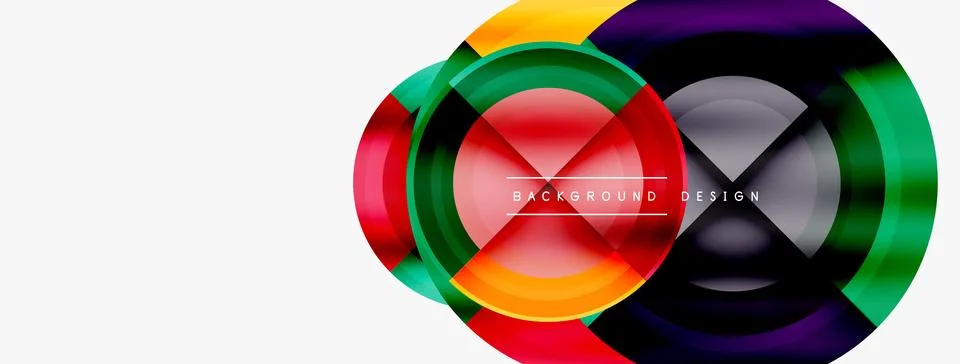 Circle pattern background. Abstract backgrounds bundle for wallpaper, banner Stock Illustration