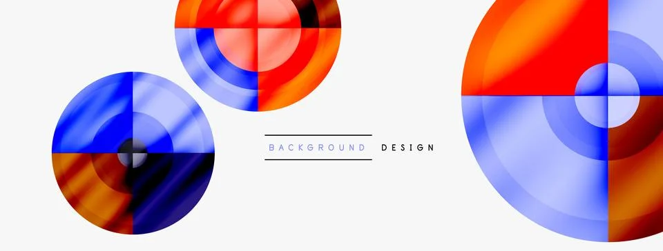 Circle pattern background. Abstract backgrounds bundle for wallpaper, banner Stock Illustration