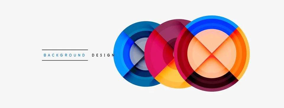 Circle pattern background. Abstract backgrounds bundle for wallpaper, banner Stock Illustration