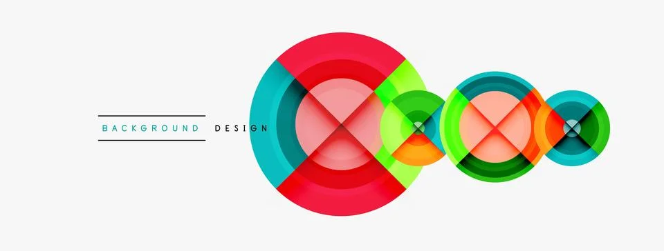 Circle pattern background. Abstract backgrounds bundle for wallpaper, banner Stock Illustration