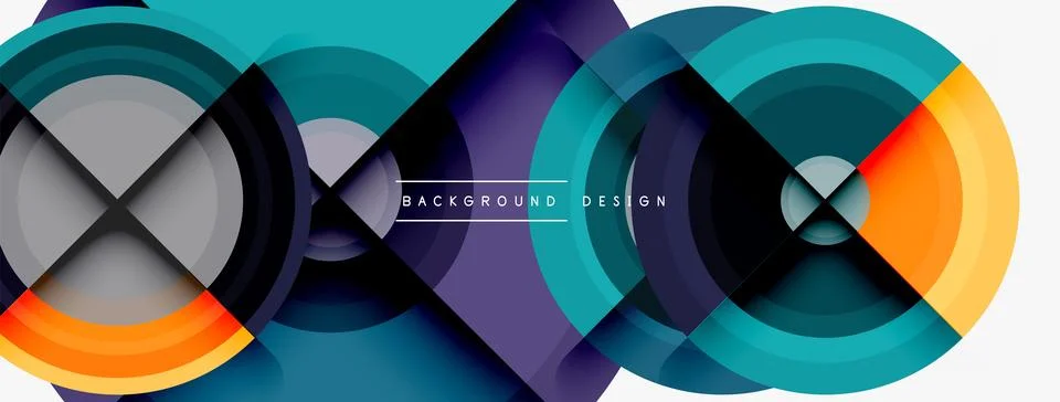 Circle pattern background. Abstract backgrounds bundle for wallpaper, banner Stock Illustration