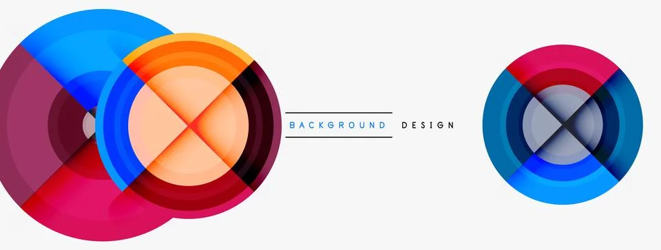 Circle pattern background. Abstract backgrounds bundle for wallpaper, banner Stock Illustration