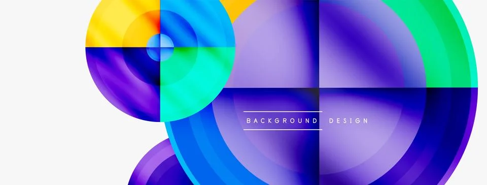 Circle pattern background. Abstract backgrounds bundle for wallpaper, banner Stock Illustration