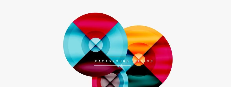 Circle pattern background. Abstract backgrounds bundle for wallpaper, banner Stock Illustration