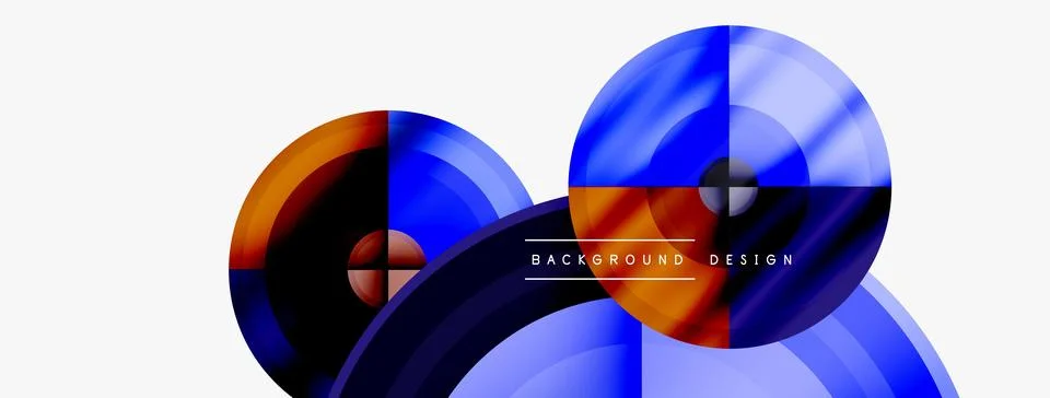 Circle pattern background. Abstract backgrounds bundle for wallpaper, banner Stock Illustration