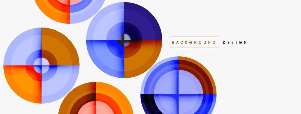 Circle pattern background. Abstract backgrounds bundle for wallpaper, banner Illustrazione stock