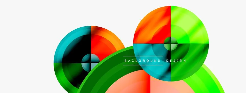 Circle pattern background. Abstract backgrounds bundle for wallpaper, banner Illustrazione stock