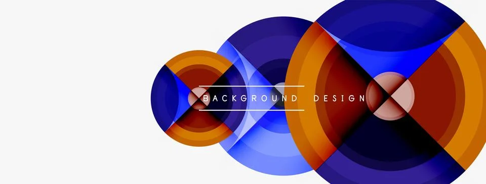 Circle pattern background. Abstract backgrounds bundle for wallpaper, banner Stock Illustration