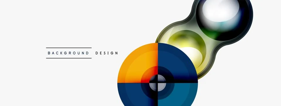 Circle pattern background. Abstract backgrounds bundle for wallpaper, banner Stock Illustration