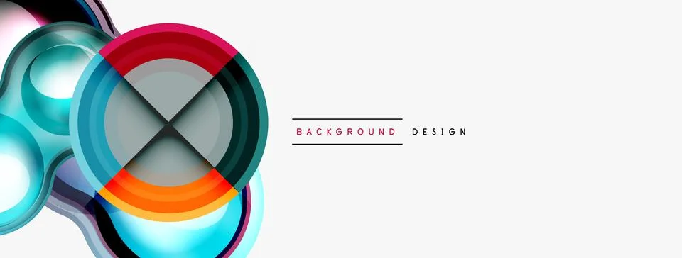 Circle pattern background. Abstract backgrounds bundle for wallpaper, banner Stock Illustration