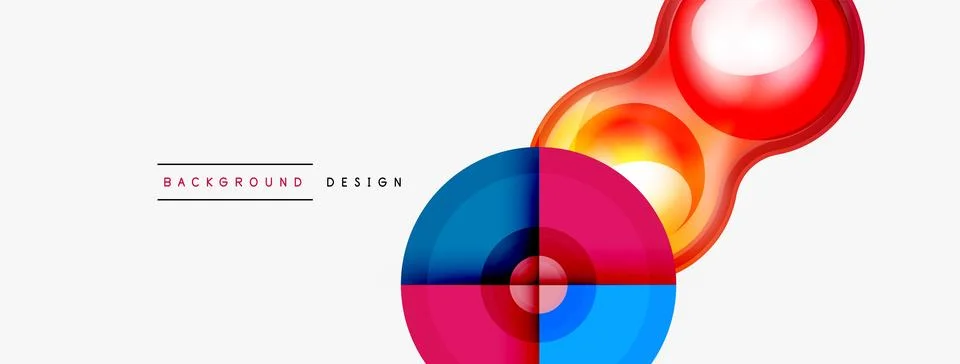 Circle pattern background. Abstract backgrounds bundle for wallpaper, banner Stock Illustration