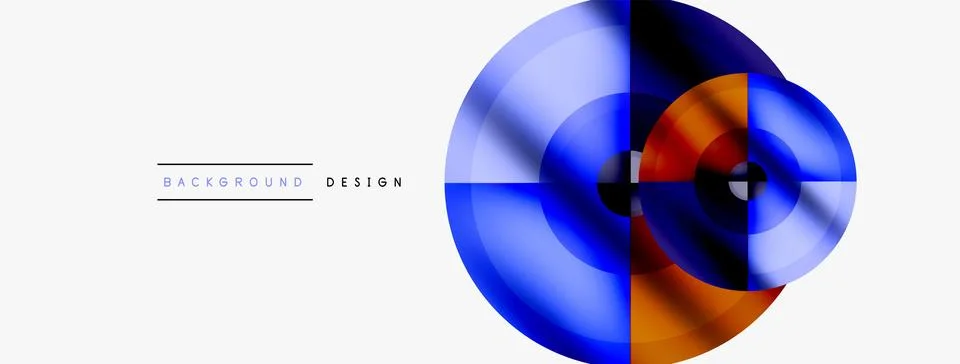 Circle pattern background. Abstract backgrounds bundle for wallpaper, banner Stock Illustration