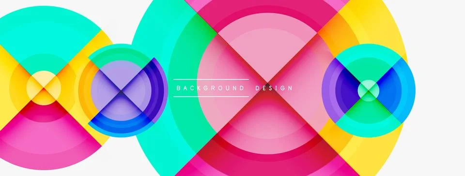 Circle pattern background. Abstract backgrounds bundle for wallpaper, banner Stock Illustration