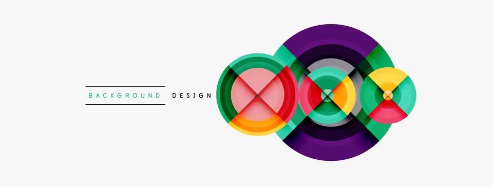 Circle pattern background. Abstract backgrounds bundle for wallpaper, banner Stock Illustration