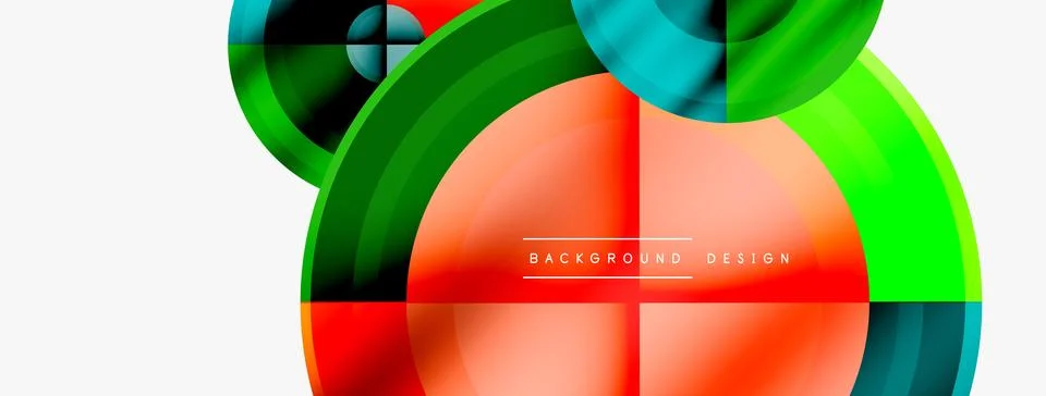 Circle pattern background. Abstract backgrounds bundle for wallpaper, banner Stock Illustration