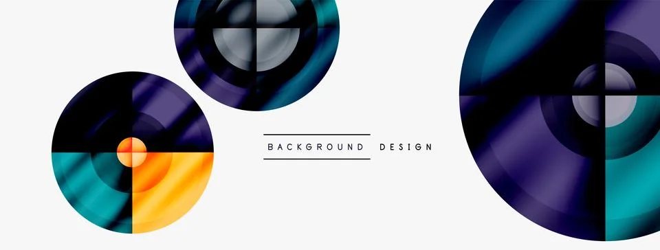 Circle pattern background. Abstract backgrounds bundle for wallpaper, banner Stock Illustration
