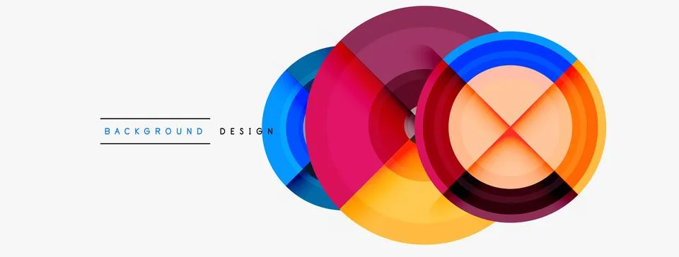 Circle pattern background. Abstract backgrounds bundle for wallpaper, banner Stock Illustration