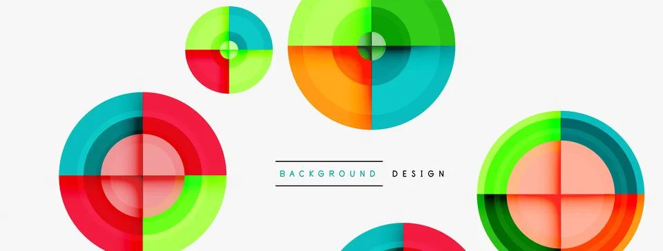 Circle pattern background. Abstract backgrounds bundle for wallpaper, banner Stock Illustration
