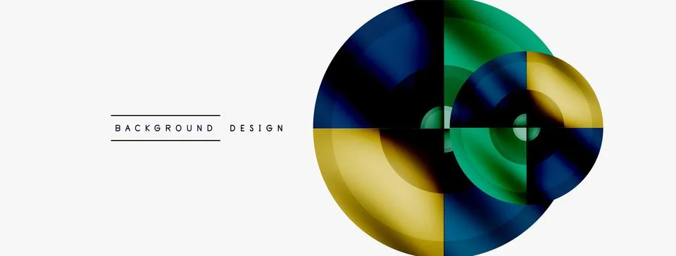 Circle pattern background. Abstract backgrounds bundle for wallpaper, banner Stock Illustration