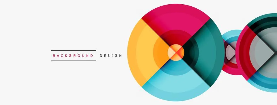 Circle pattern background. Abstract backgrounds bundle for wallpaper, banner Stock Illustration