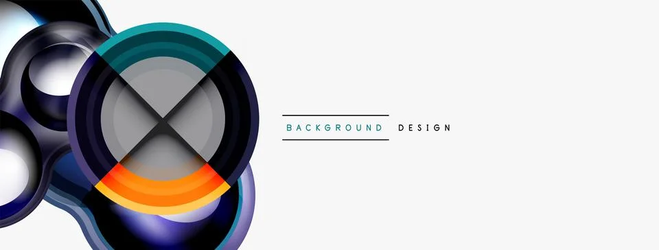 Circle pattern background. Abstract backgrounds bundle for wallpaper, banner Stock Illustration
