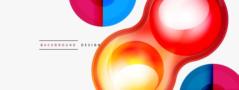 Circle pattern background. Abstract backgrounds bundle for wallpaper, banner Stock Illustration