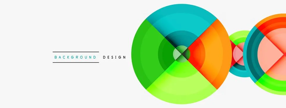 Circle pattern background. Abstract backgrounds bundle for wallpaper, banner Stock Illustration