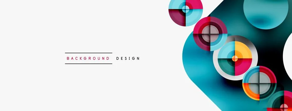 Circle pattern background. Abstract backgrounds bundle for wallpaper, banner Stock Illustration