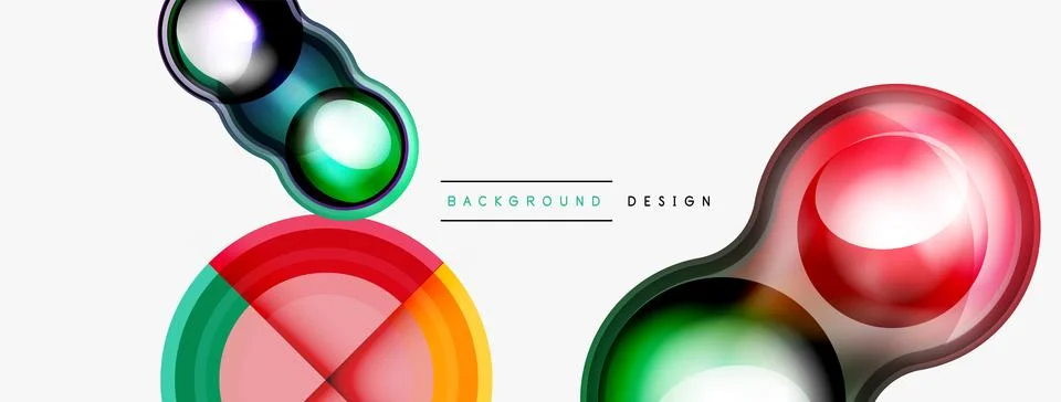 Circle pattern background. Abstract backgrounds bundle for wallpaper, banner Stock Illustration