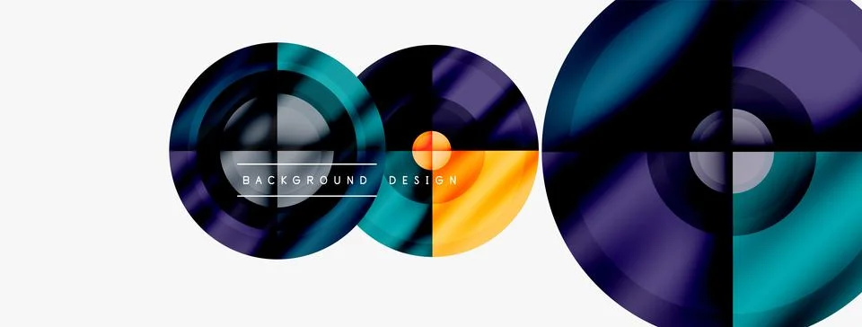 Circle pattern background. Abstract backgrounds bundle for wallpaper, banner Stock Illustration