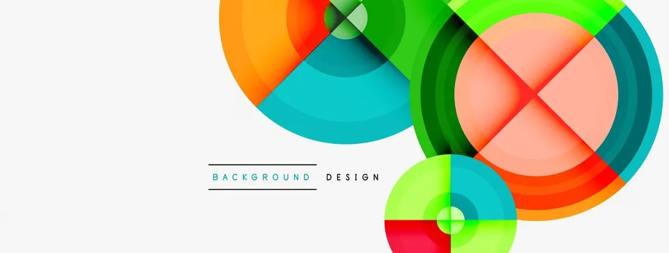 Circle pattern background. Abstract backgrounds bundle for wallpaper, banner Stock Illustration