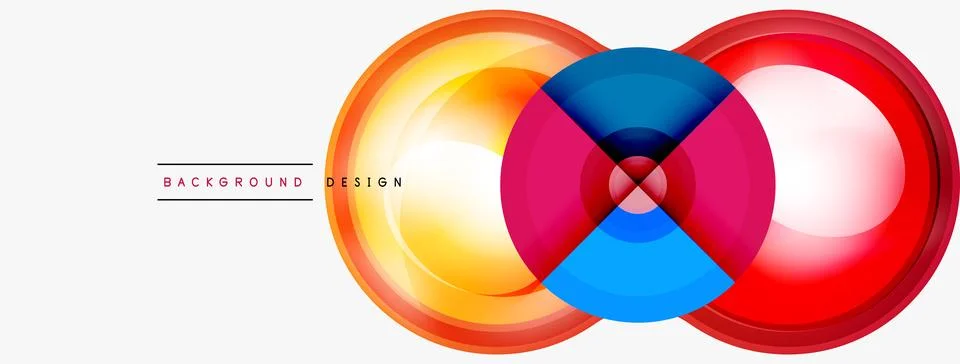 Circle pattern background. Abstract backgrounds bundle for wallpaper, banner Stock Illustration