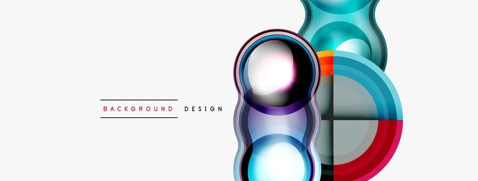 Circle pattern background. Abstract backgrounds bundle for wallpaper, banner Stock Illustration