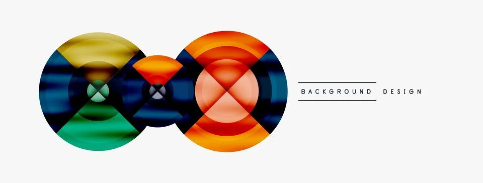 Circle pattern background. Abstract backgrounds bundle for wallpaper, banner Illustrazione stock