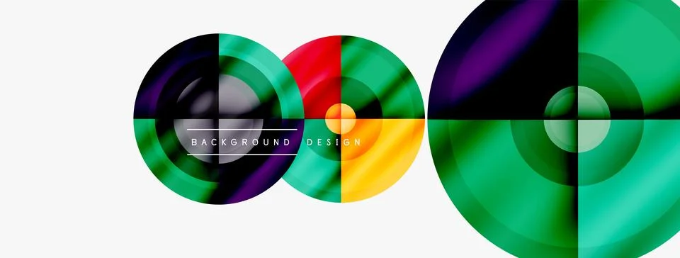 Circle pattern background. Abstract backgrounds bundle for wallpaper, banner Stock Illustration