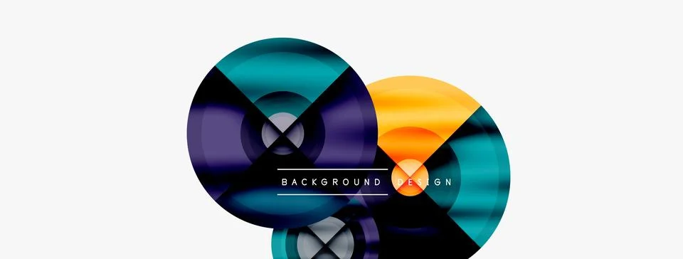 Circle pattern background. Abstract backgrounds bundle for wallpaper, banner Stock Illustration