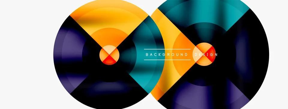 Circle pattern background. Abstract backgrounds bundle for wallpaper, banner Stock Illustration
