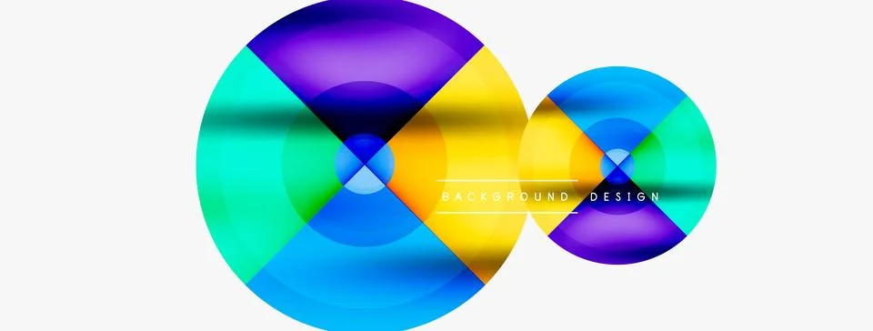 Circle pattern background. Abstract backgrounds bundle for wallpaper, banner Stock Illustration