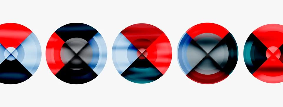 Circle pattern background. Abstract backgrounds bundle for wallpaper, banner Illustrazione stock