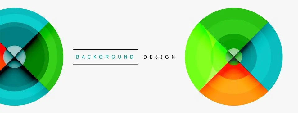 Circle pattern background. Abstract backgrounds bundle for wallpaper, banner Stock Illustration