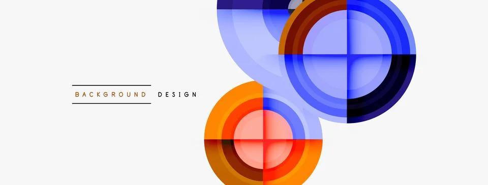 Circle pattern background. Abstract backgrounds bundle for wallpaper, banner Stock Illustration