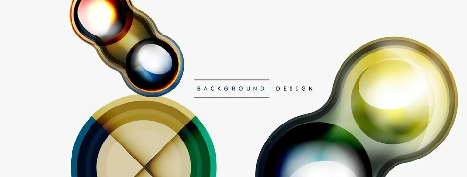 Circle pattern background. Abstract backgrounds bundle for wallpaper, banner Stock Illustration