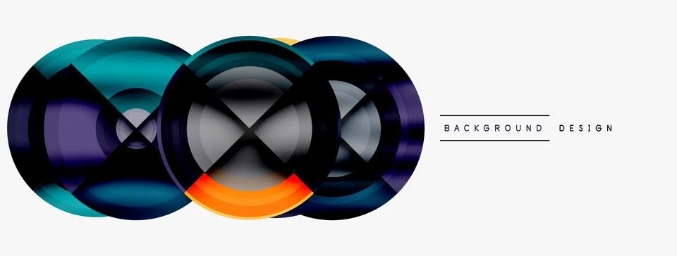 Circle pattern background. Abstract backgrounds bundle for wallpaper, banner Stock Illustration