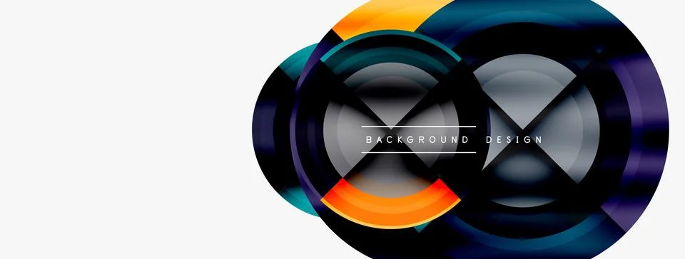 Circle pattern background. Abstract backgrounds bundle for wallpaper, banner Illustrazione stock