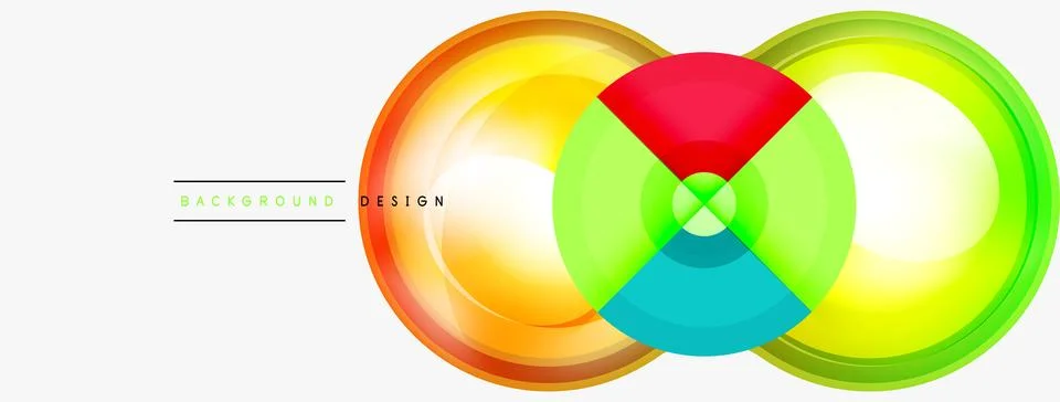 Circle pattern background. Abstract backgrounds bundle for wallpaper, banner Illustrazione stock