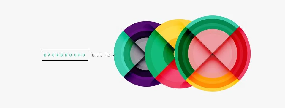 Circle pattern background. Abstract backgrounds bundle for wallpaper, banner Illustrazione stock