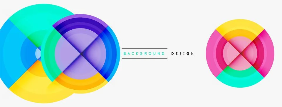 Circle pattern background. Abstract backgrounds bundle for wallpaper, banner Stock Illustration