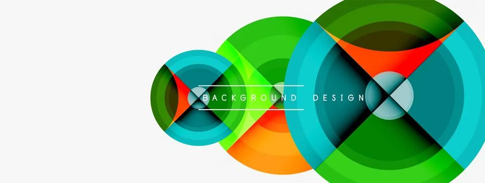 Circle pattern background. Abstract backgrounds bundle for wallpaper, banner Stock Illustration